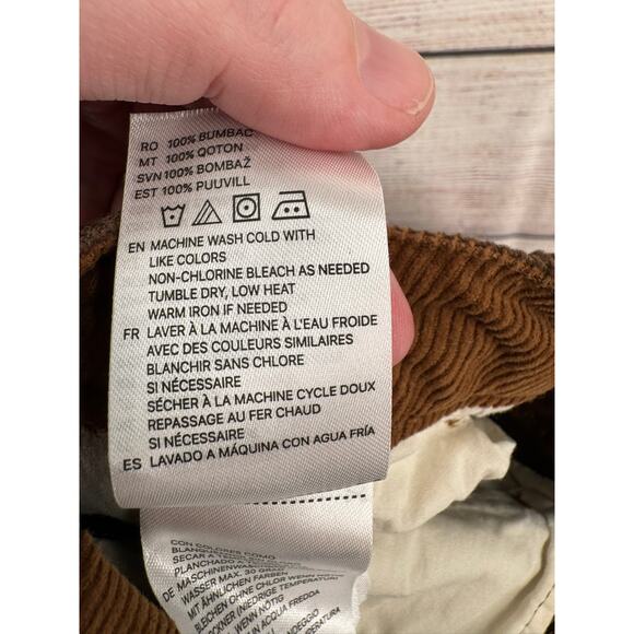 Brixton Victory Two Tone Corduroy Pants Womens 26 Copper and Brown - Picture 9 of 11